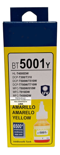 Tinta Bt-d60bk / Bt5001  Compatible Para Brother Dcp-t420w