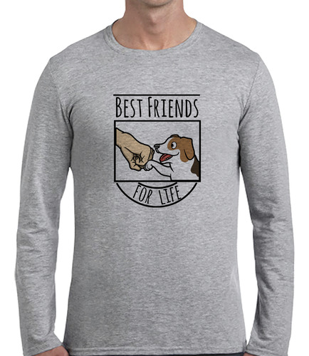 Remera Hombre Ml Best Friends For Life Perro Amo M2