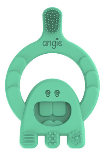 Dental Baby Mordedor Com Higienizador De Língua Angie Verde