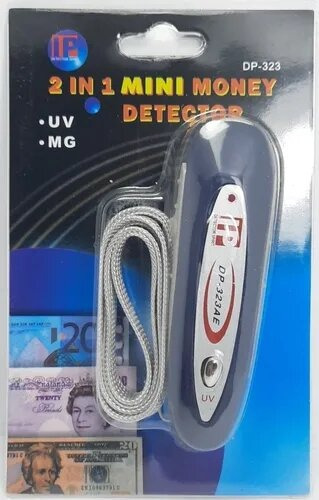 Mini Detector Billetes Falsos 2 En 1 Luz Uv / Banda Mg