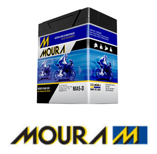 Bateria Moura Ma5-d Cg 150 Biz 125 Crf 230 5ah 12v Crf230