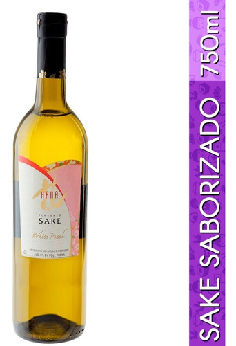 Imagen 2 de 4 de Sake Hana, Sabor Durazno (sake Saborizado) 750ml