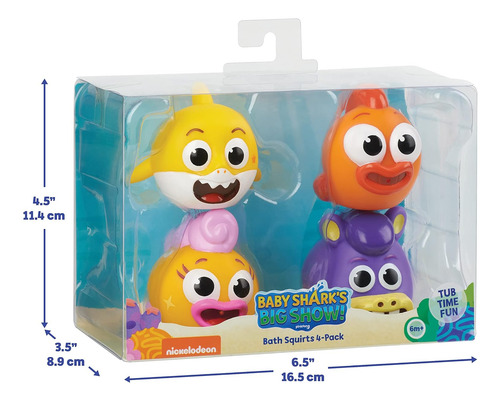 Wowwee Baby Shark - Juguete De Baño Para Chorro De 4 Unidade
