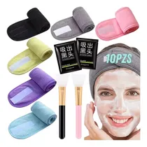 Comprar Kit Cuidado Facial Banda Cabello Mascarilla Brocha Silicona