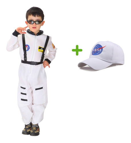 Fantasia Astronauta Menino Menina Macacão Traje Espacial