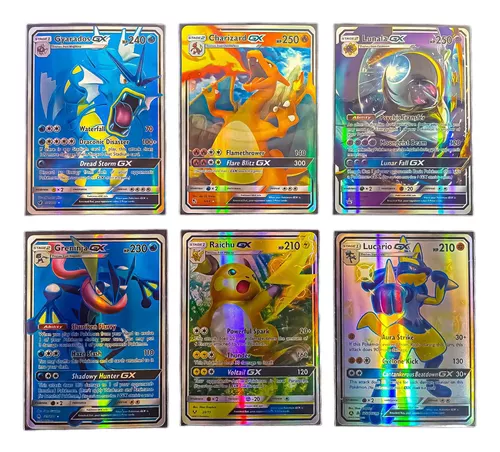 Lote 50 cartas pokemon gx(inglês) - grátis adesivos E carta