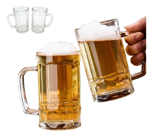 Kit Com 20 Canecas Para Chopp Cerveja Em Vidro 390ml