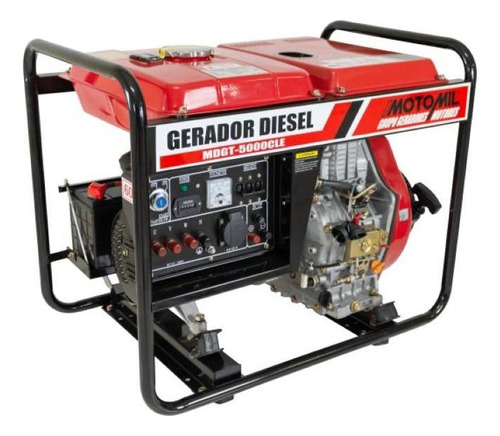 Gerador Diesel 5 Kva Trif 220/110 60 Hz Mdgt-5000cle Motomil