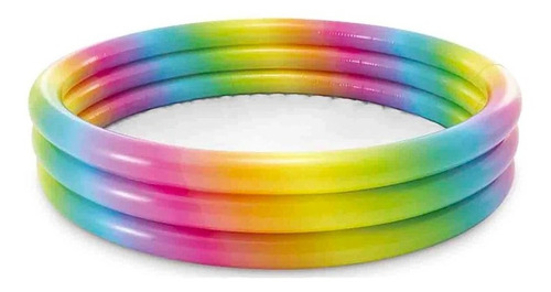 Piscina Inflable Rainbow 3 Anillos 130cm Verano Niños