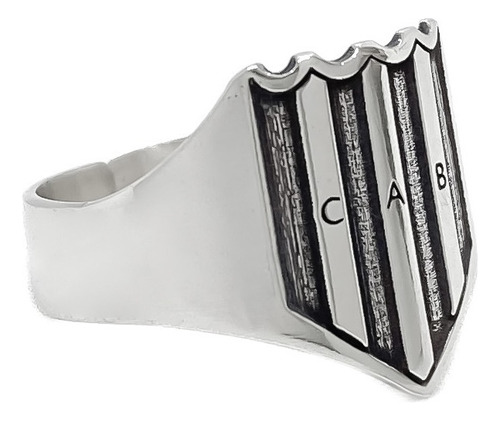 Anillo Escudo Equipo FĂștbol Argentina Banfield C - Grande Plata 925