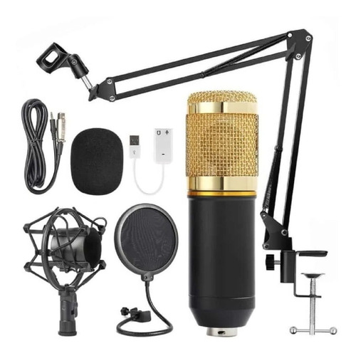 Kit Microfono Condensador Usb Brazo Para Microfono Antipop 