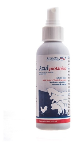 Azul Piotanico Cicatrizante En Spray Para Mascotas 120 Ml