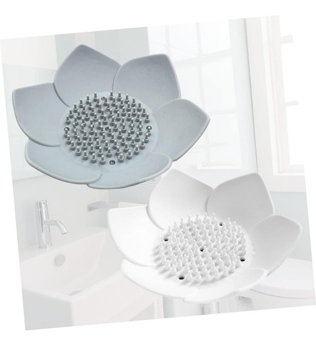 2 Unids Flor En Forma De Caja De Jabón Plato De Jabón Plato