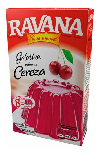 Pack X 3 Unid Gelatina  Cereza 50 Gr Ravana Gelatinas