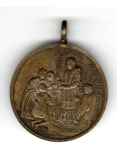 comprar 2 Medallas Recuerdo De Mi Primera Comunión Vintage Bronce