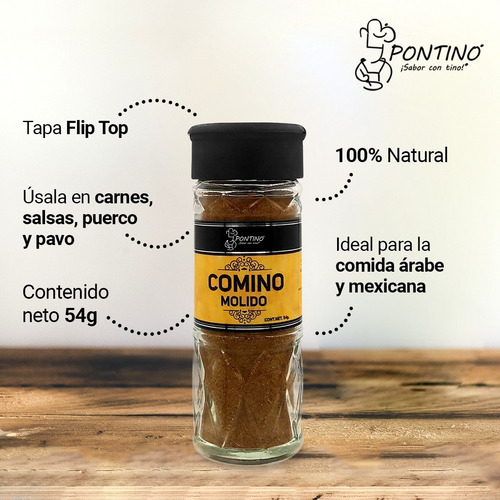 Pontino Comino Molido 54 Gramos 2 Piezas
