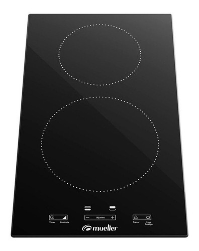 Cooktop De Indução 02 Bocas Mueller Mci162bg1 Preto 220v