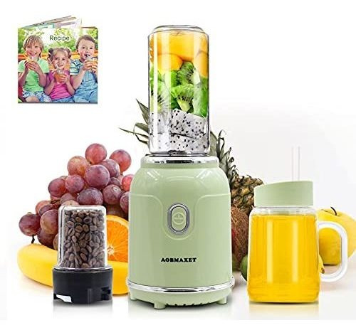 Aobmaxet Smoothie Blende - Licuadora Personal Con Receta, Mo