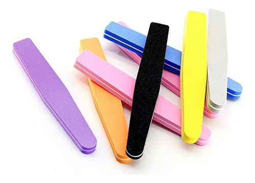 Esponja Para Limas De Uñas De Doble Cara, Color Amarillo