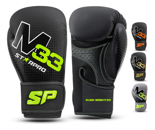 Guantes De Boxeo Starpro 8 Oz Negro Mate