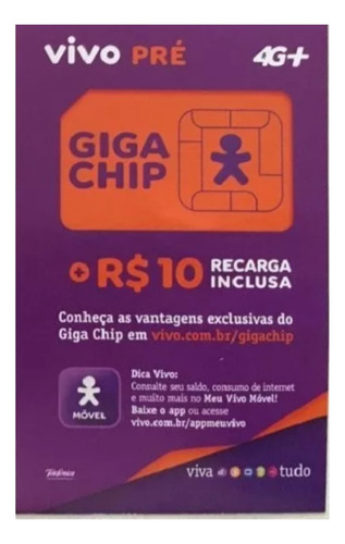 10 Chip Chips Vivo Com Recarga E Crédito Ddd Livre 11 Ao 99