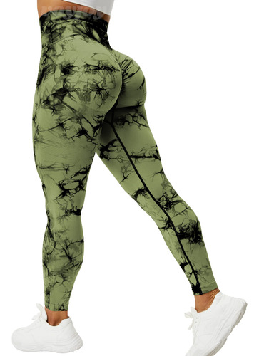 Voyjoy - Leggings Sin Costuras De Teido Anudado Para Mujer, 