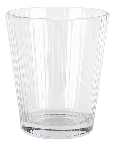 Set X 6 Vasos De Vidrio Texturado Dakota Elegantes Modernos Color Trasparente