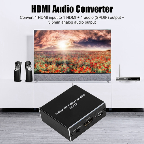 Divisor Y Extractor De Audio Hdmi 4k* 2k, Convertidor Hdmi A
