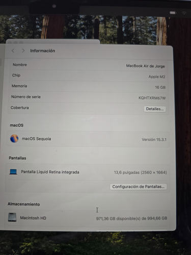 Apple Macbook Air M2 13,6 2022 1tb Ssd 16gb Ram En Caja (Usado)