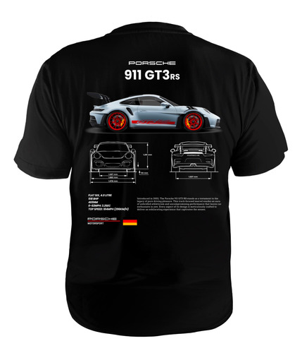 Playera 100% Algodón Porsche 911 Gt3 Rs 2