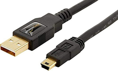 Usb A Macho 2.0 A Cable Mini B, Color Negro