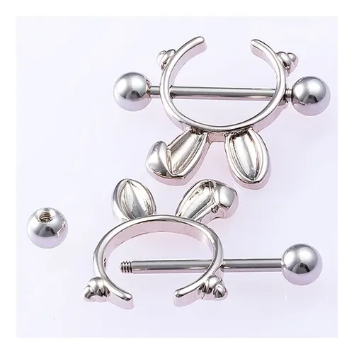 Piercing Pezón Nipple Rabbit Conejo Acero Quirúrgico Pw3z