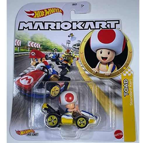 Hot Wheels - Mario Kart - Toad Standard Kart - 2023 - Mint/n