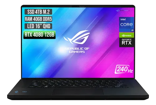 Asus Rog Zephyrus Intel Core I9 Ssd 4tb + Ram 40gb Rtx 4080