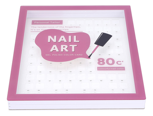 Expositor Con Puntas De Uñas, 80 Colores, Carta De Colores,