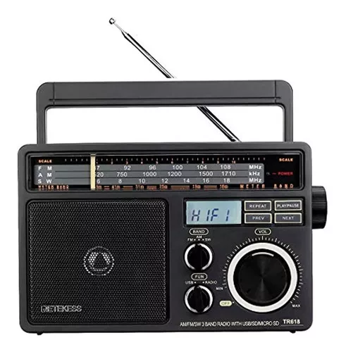 Radio AM FM portátil, radio transistor de onda corta con la mejor  recepción, funciona con pilas