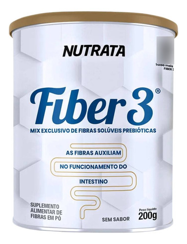 Nutrata Fiber 3 Natural Fibra Sem Sabor Vegana 200gr