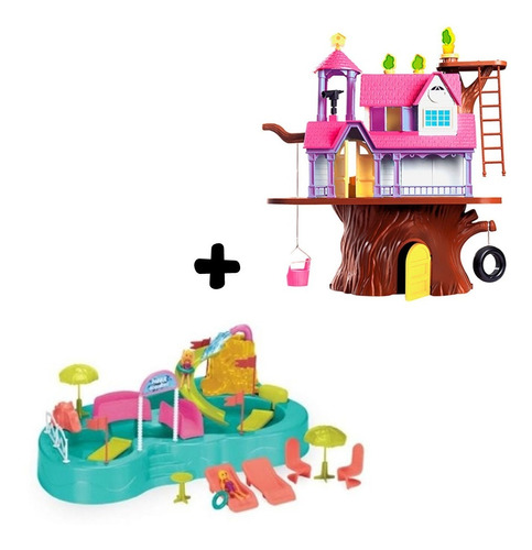 Kit Casa Na Arvore + Parque Acquático Homeplay Original