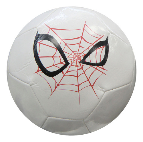 Pelota Infantil Fútbol Cuero Nº5 Spiderman Color Blanco
