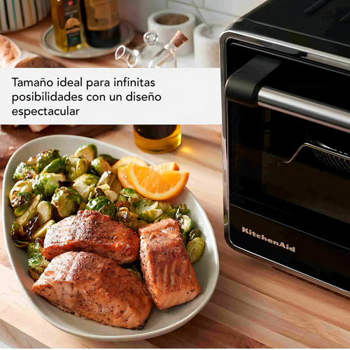 Forno de mesa elétrico KitchenAid KCO124 21L preto fosco 127V
