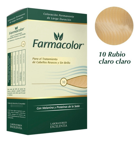 Farmacolor Kit Rubio Cla Clar N° 10 X 1 Estuche. De Fábrica.