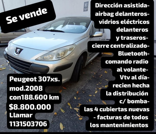 Peugeot 307 1.6 Sedan Xs 110cv