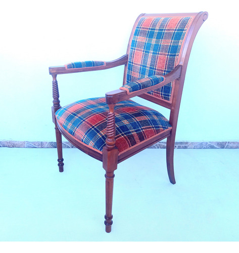 Sillon Butaca Ingles Con Posabrazos Tapizado A Nuevo Miralo (Usado)