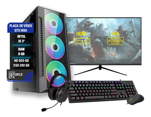 Pc Gamer Barato Completo Intel I5 16gb Hd 1tb Monitor 19