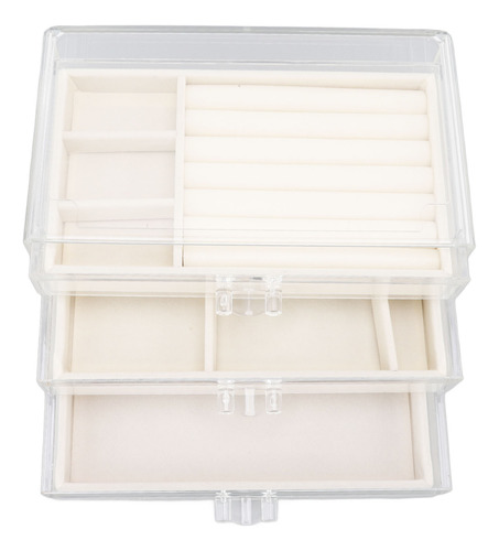 Caja De Almacenamiento De Joyas De Acrílico Transparente Con