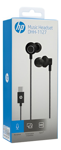 Audífonos Hp Type-c Con Manos Libre Dhh-1127 Pro Black Usb C