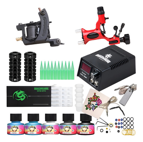 Kit De Tatuaje Profesional Bobina + Rotativa