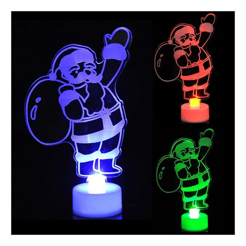 Luces Led Noche,lámpara Muñeco Nieve De Colores Intermitente