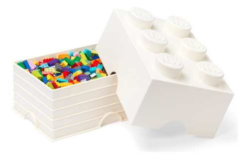 Lego Bloque Apilable Contenedor Storage Brick Cantidad De Piezas 2 Versión Del Personaje White