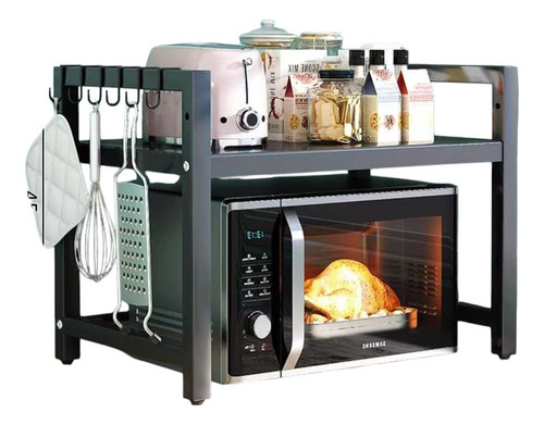 Estante Repisa Extensible Horno Microondas Con Ganchos Rack